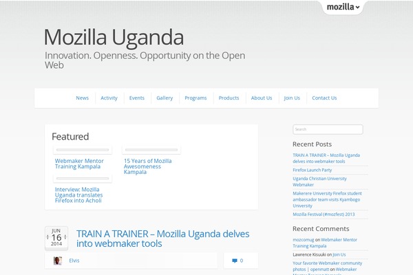 mozilla-uganda.org site used Onemozilla