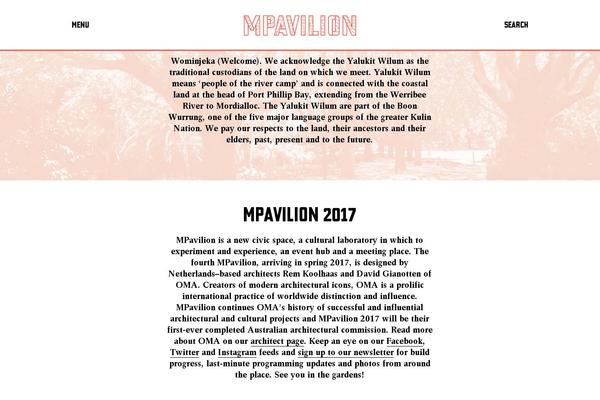 mpavilion.org site used Mpavilion2016
