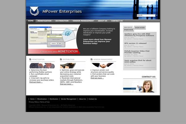 iCompany theme site design template sample