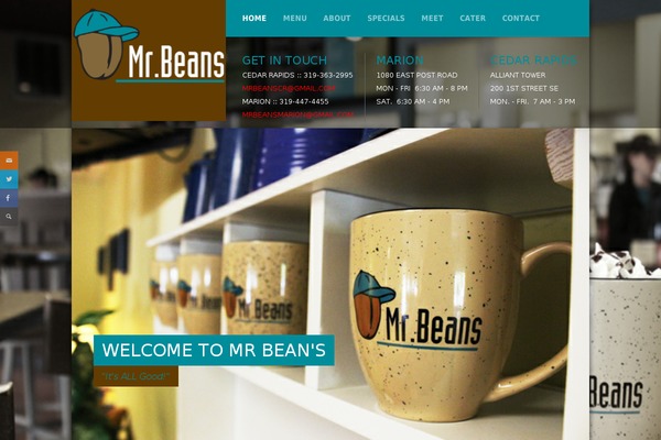 Coffee Shop theme site design template sample