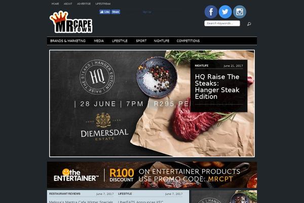 Editorial theme site design template sample