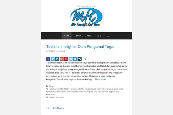 Site using Simplified Social Share plugin