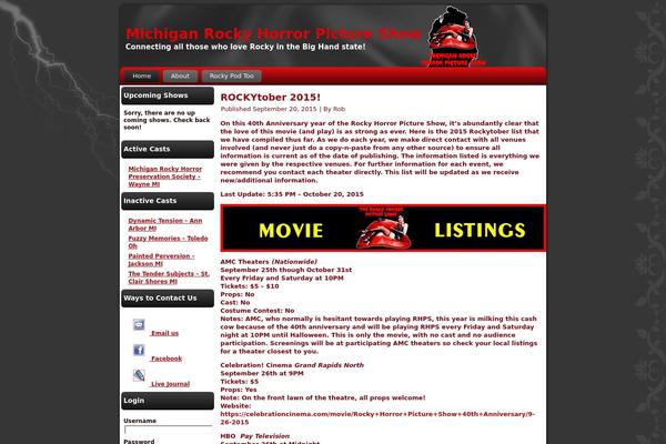 Site using Gigs Calendar plugin