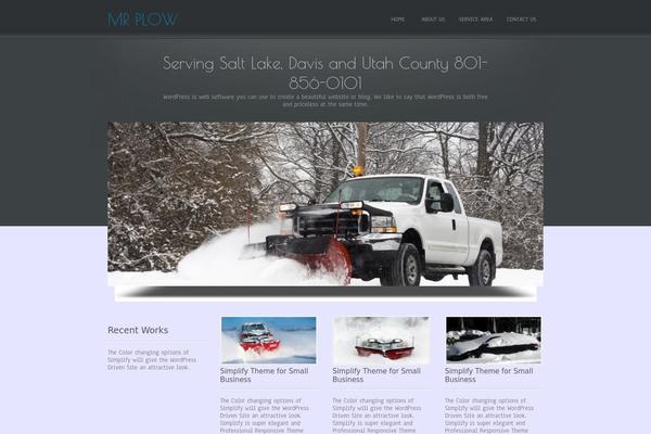 Simplify theme site design template sample