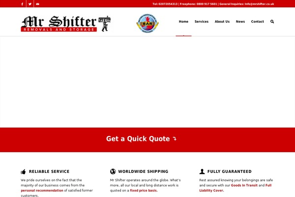 mrshifterlondon.co.uk site used Mrshifter