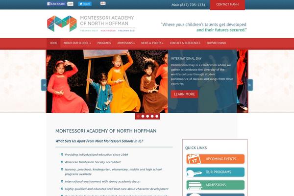 Montessori theme site design template sample