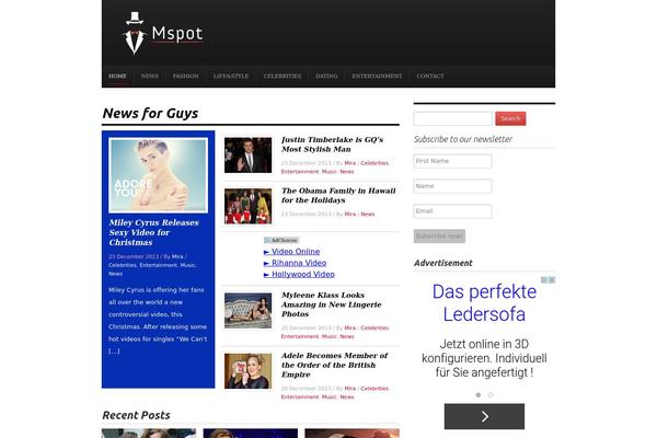 Splendid theme site design template sample