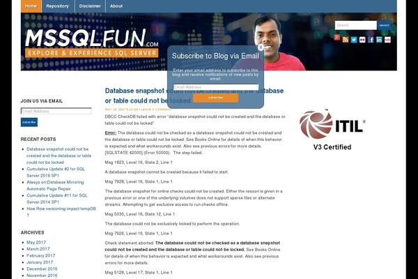 mssqlfun.com site used Academica2017