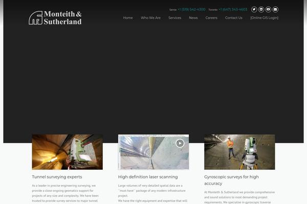 Construction theme site design template sample