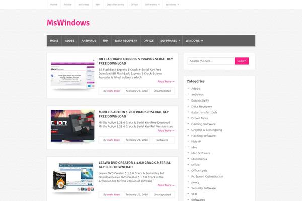 Bloggie theme site design template sample