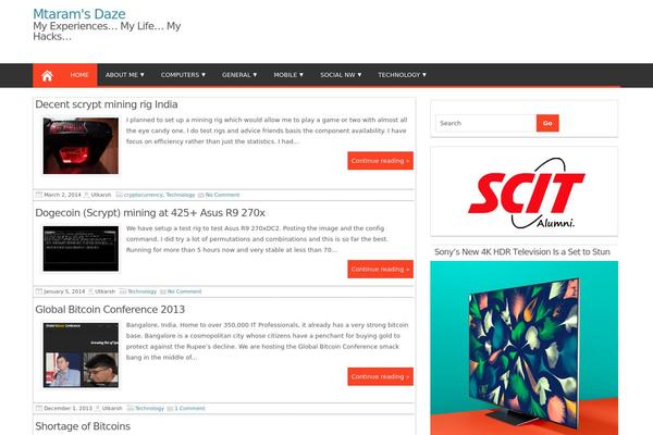 Magazine Style theme site design template sample