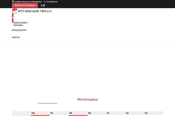 Site using Weekly Class Schedule plugin