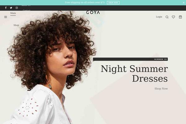 Goya theme site design template sample