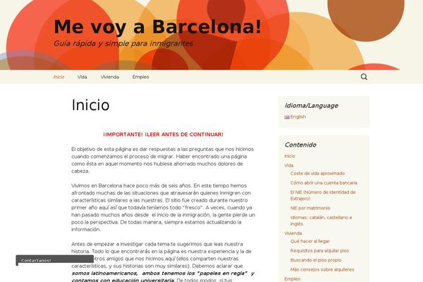 mudarseabarcelona.com site used Twenty Thirteen