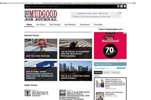 Spectrum theme site design template sample
