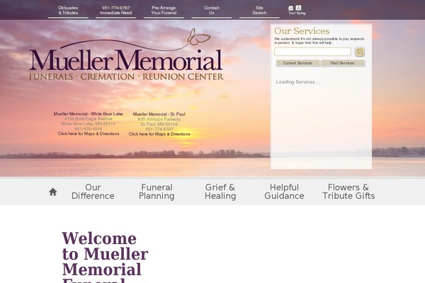 muellermemorial.com site used Adamos