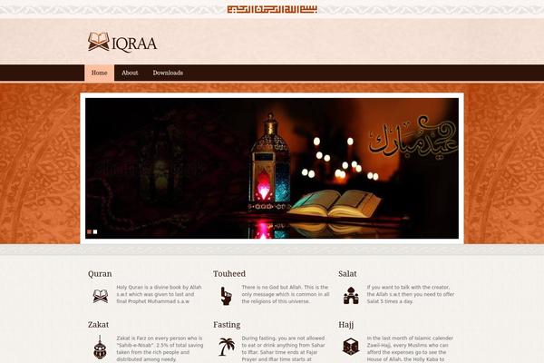 Islamic theme site design template sample