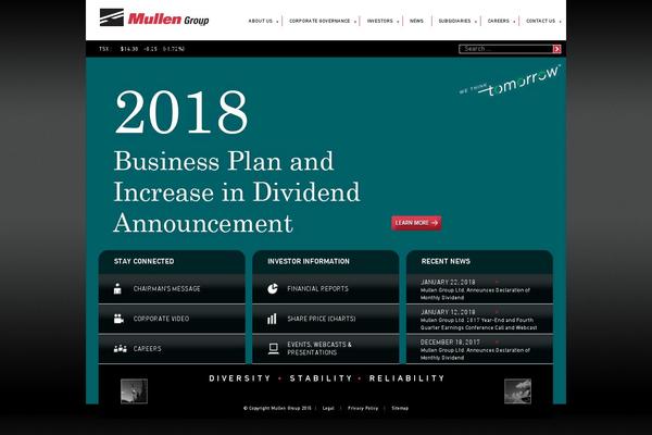 Site using Stock Ticker plugin