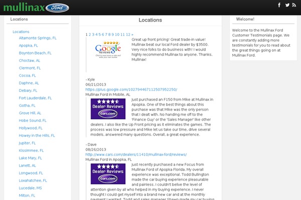 Site using HMS Testimonials plugin