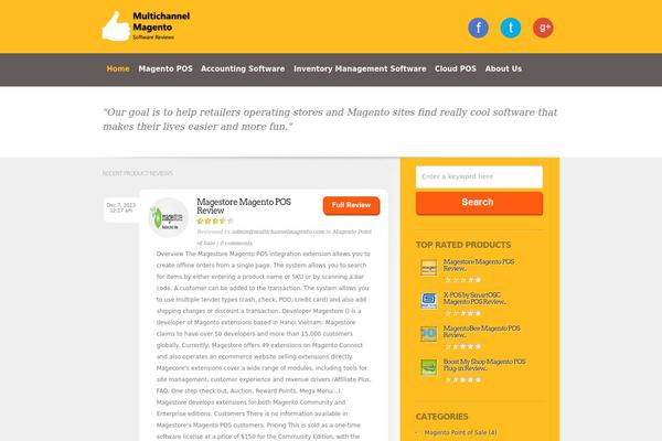 InReview theme site design template sample