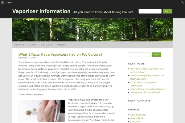 RCG Forest theme site design template sample