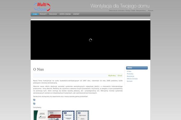 multidomwinter.pl site used Multidomekotheme
