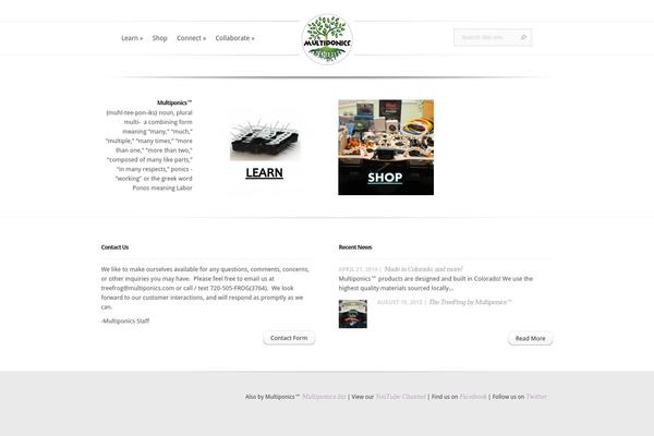 Evolution theme site design template sample