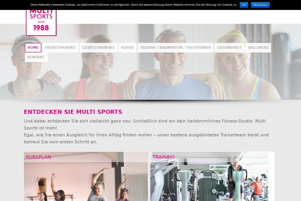 Fitness theme site design template sample