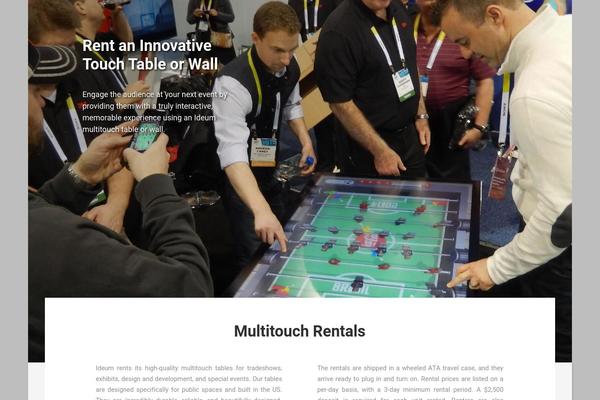 multitouchrentals.com site used Ideum