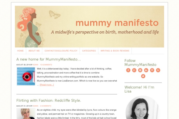 Lifestyle theme site design template sample