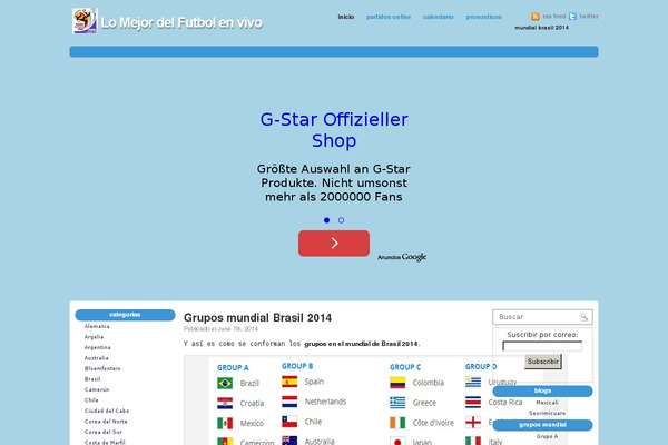 Mundial theme websites examples