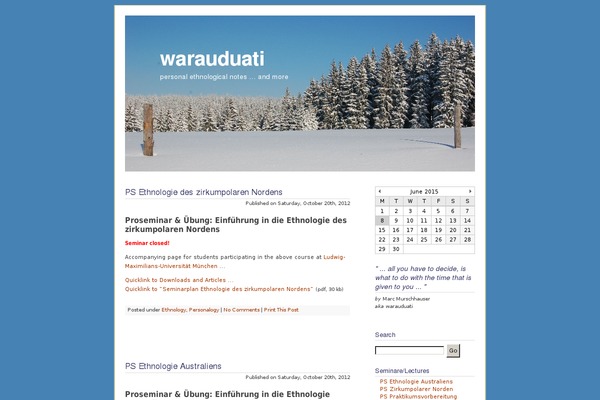 Site using Calendar plugin