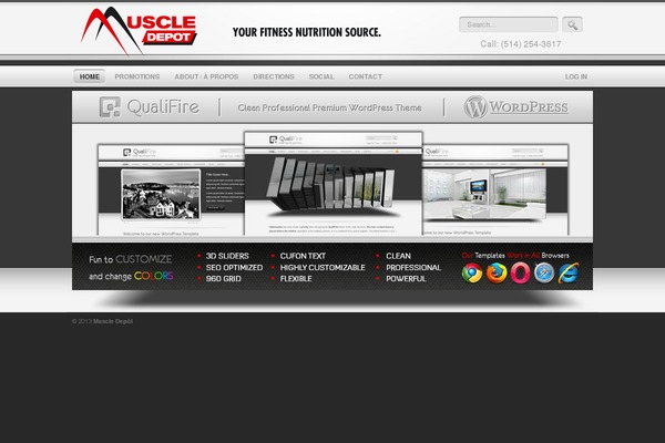 Qualifire theme site design template sample