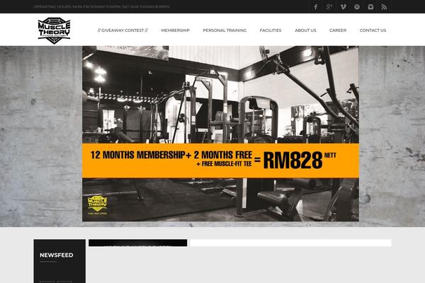 Fitness theme site design template sample