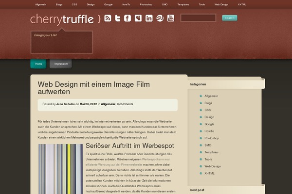 Cherrytruffle theme site design template sample