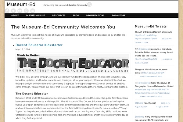 museum-ed.org site used Pinboardchild