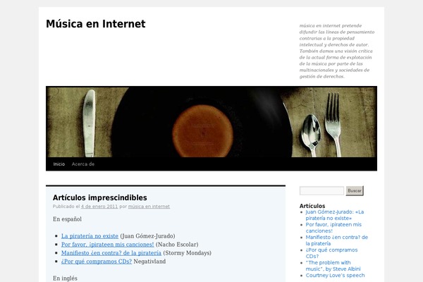 musicaeninternet.com site used Twentychild