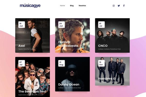 NeoBeat theme site design template sample