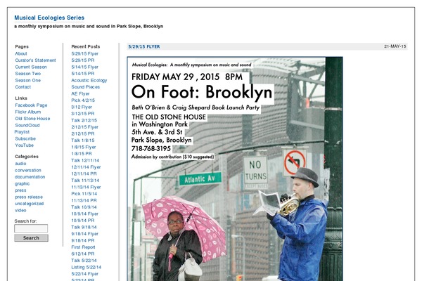 musicalecologies.net site used plaintxtBlog
