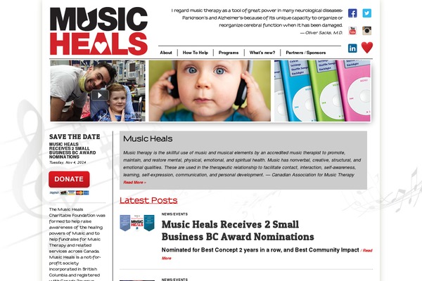 musicheals.ca site used Understrap-child