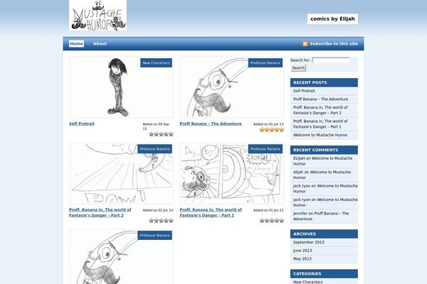 Snapshot theme site design template sample