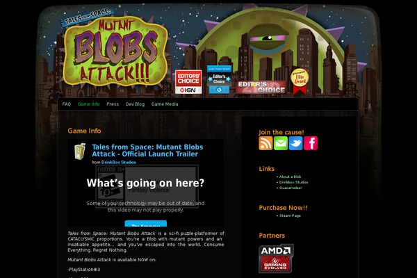 mutantblobsattack.com site used Aurelia