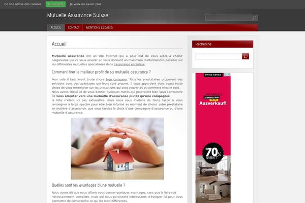 Red Modern theme site design template sample