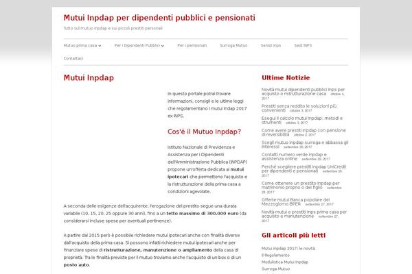 Tiny Framework theme site design template sample