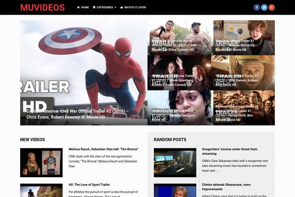 Video theme site design template sample