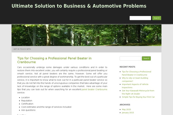 RCG Forest theme site design template sample