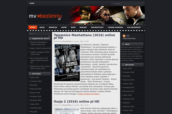 iMovies theme site design template sample