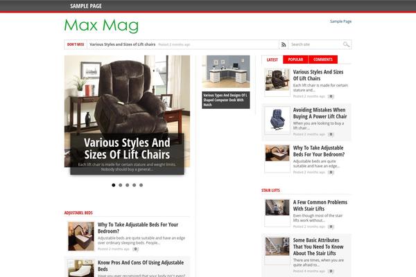 Max Mag theme site design template sample