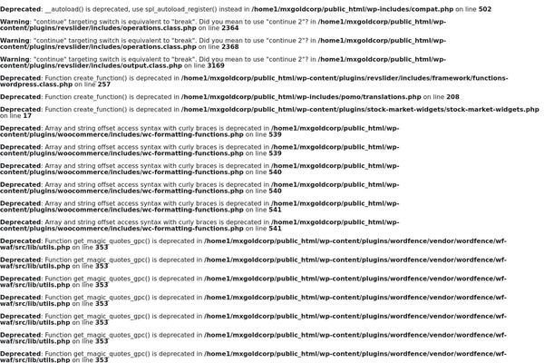 Site using Stock-market-widgets plugin