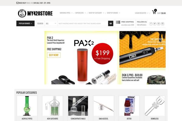 Mindig theme site design template sample